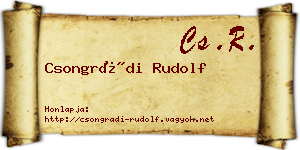 Csongrádi Rudolf névjegykártya
