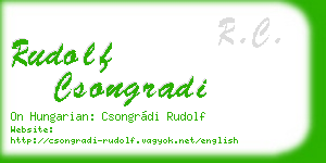 rudolf csongradi business card